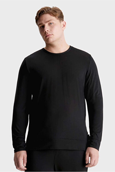 Calvin Klein L/S SWEATSHIRT, P7A Erkek Siyah Sweatshirt