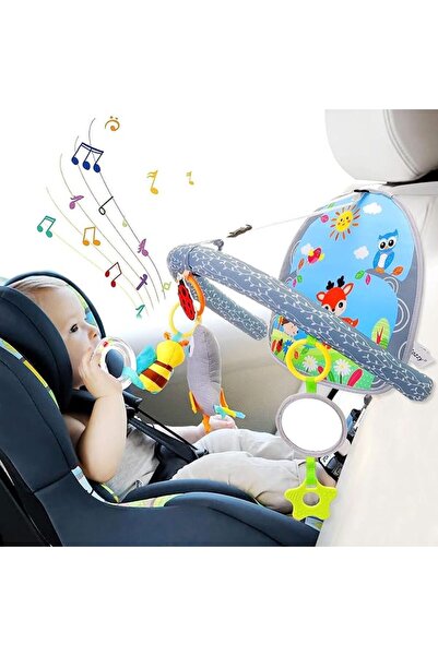 GENERAL Car Seat Hanging Toy Soft Arch Design Adjustable with Music Mirror Ra...