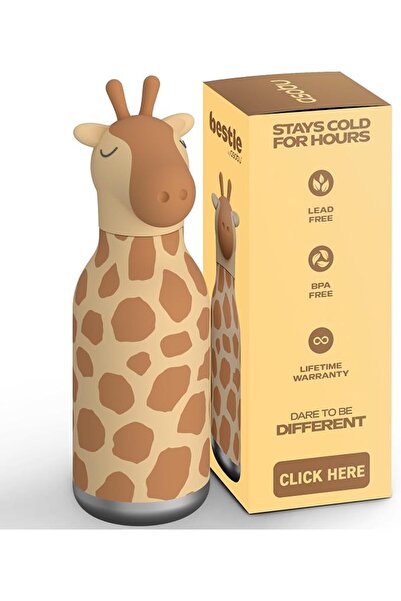 GENERAL Insulated Stainless Steel Water Bottle with a Soft Detachable Animal ...