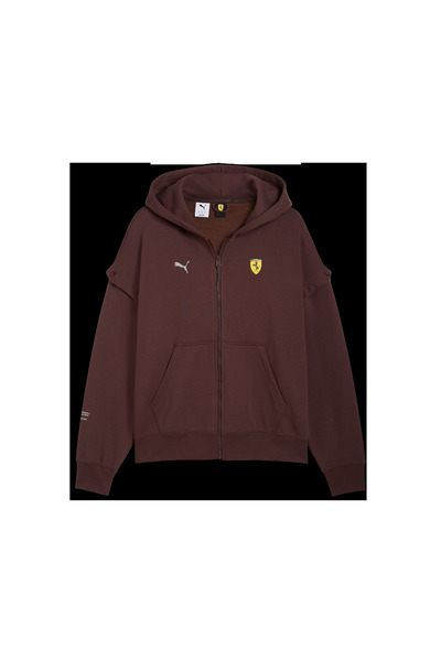 Puma Ferrari Premium O HD Swt JKT Kahverengi Erkek Sweatshirt