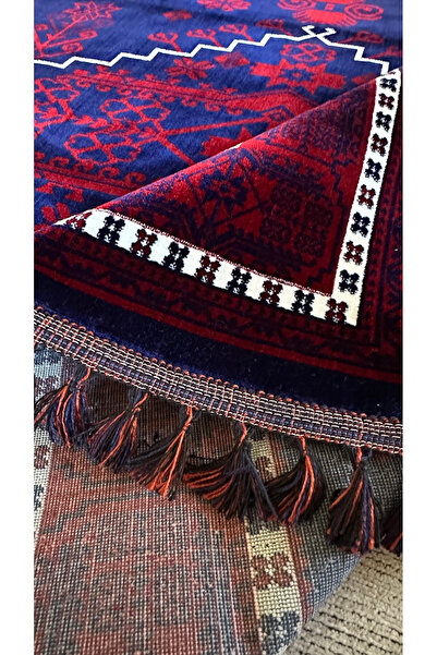 Elvey Home Afgan Vintage Kaymaz Taban Gerçek Kadife Bambu Sık Dokuma Otantik ...