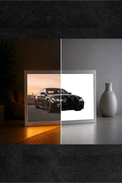 ZARK garage Lampă LED BMW M3 cu design de masă în formă de apus de soare – La...