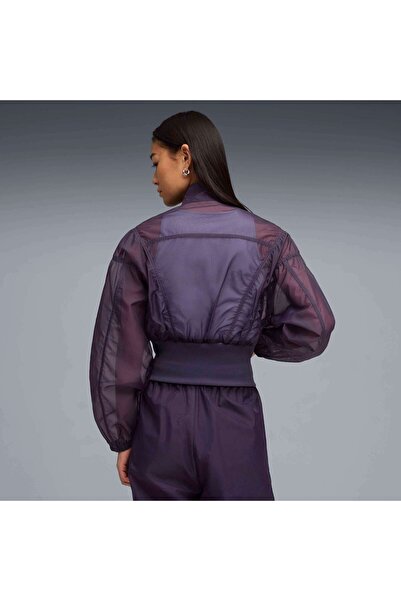 Puma DARE TO Oversized Woven Jacket Deep Plum Kadın Mor Sweatshirt