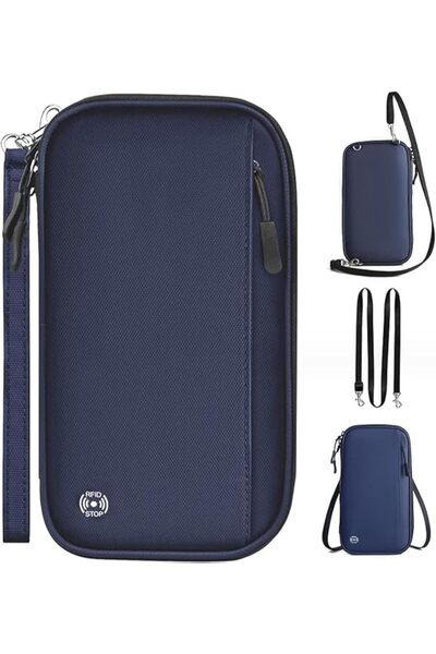 GENERAL Pegogo Unisex Oxford Fabric Wallet, Blue Lightweight Design, Water Re...