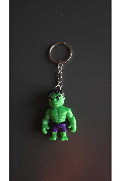 Corvus kolye&bileklik 3D Printed Keychain with Animated Hulk Figure