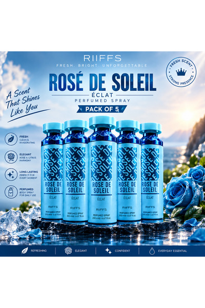 Riiffs Rose de Soleil Éclat Perfumed Spray 200ml – Pack of 5