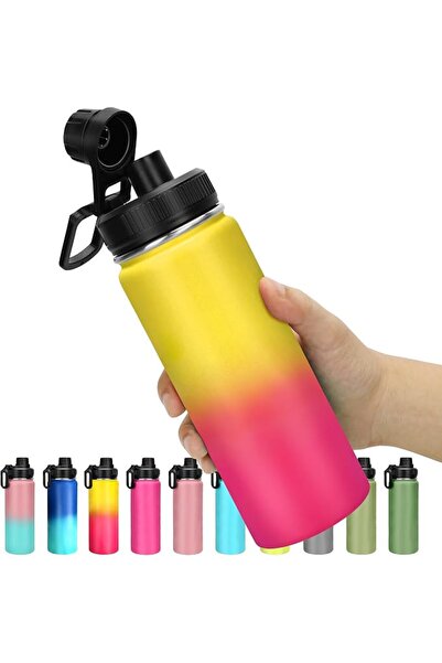 GENERAL 500ml Stainless Steel Water Bottle with Spout Lid by Zomike, Double W...