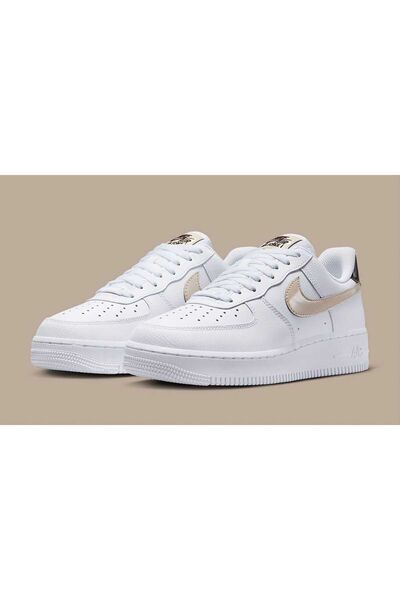Nike Air Force 1 '07 Beyaz Bej Kadın Ayakkabı (Blue Sport )