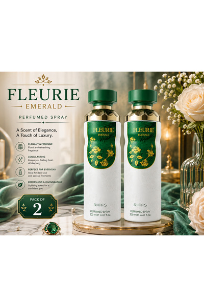 Riiffs Fleurie Emerald Perfumed Spray 200ml – Pack of 2