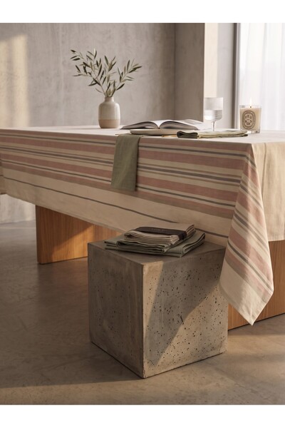 SOWSO Striped Modern Tablecloth I Stain Resistant I Water Repellent I Premium...