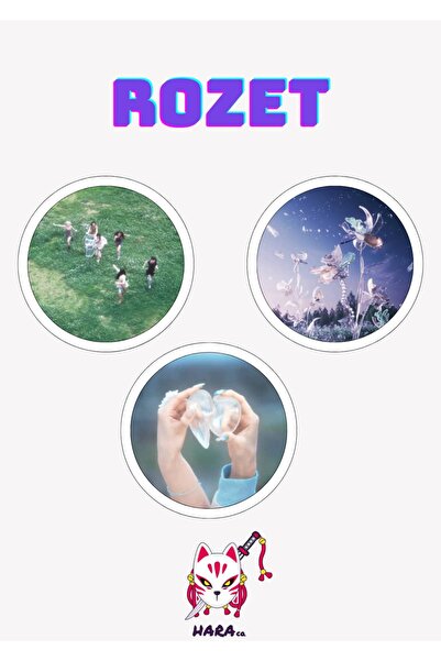 Hara Company NMIXX KPOP Grubu Heavy Serenade Albüm Rozet Seti / Çanta Süsü