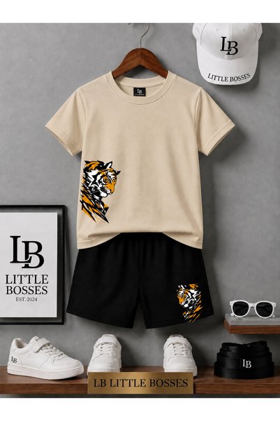 LB little bosses Summer Shorts T-Shirt Unisex (Side Print Tiger)