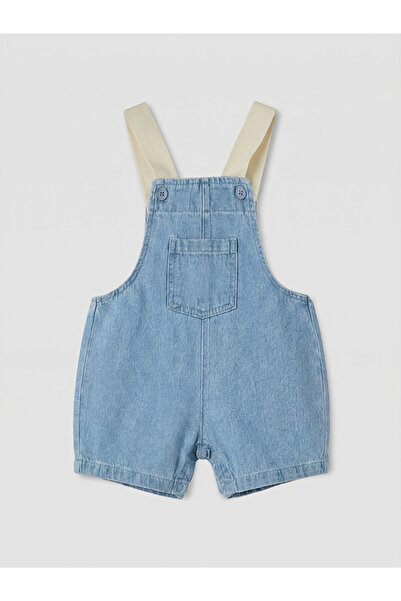 LC Waikiki Alita City Lcw Baby Blue Boy Baby Jean Shorts Overalls with a Diff...