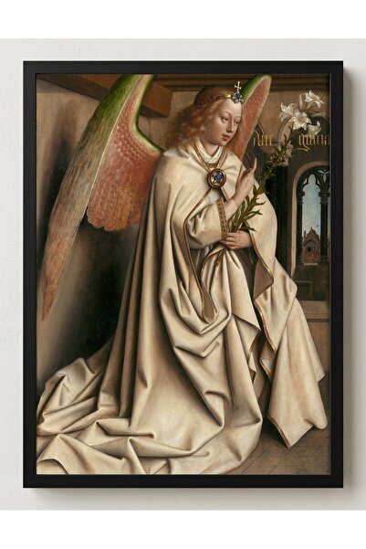 CraftedByPi Rönesans Van Eyck Müjde Meleği Çerçevesiz Poster 21x30 cm A4 Tabl...