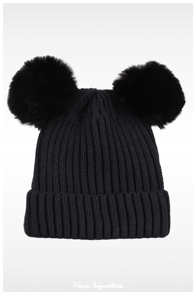 PIECE SIGNATURE Quality Women's Beret with Double Pompom