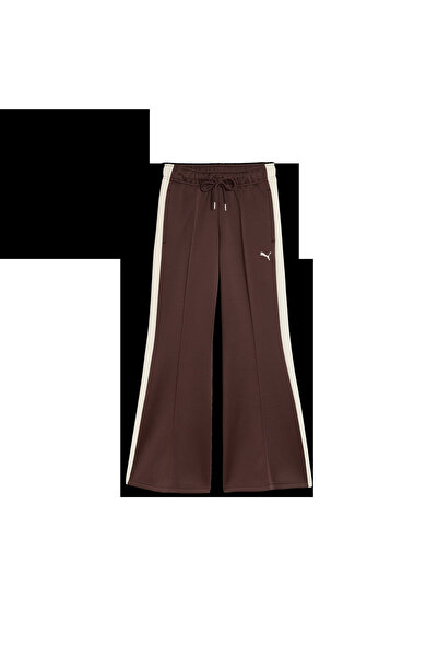 Puma T7 Relaxed Flared Pants Kadın Kahverengi Eşofman Altı