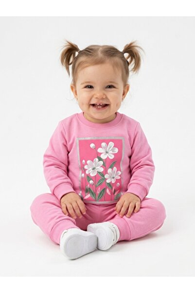 Kids Kingdom Cotton Floral Detailed 2-Piece Baby Girl Set