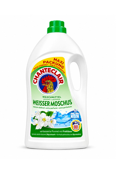 Chanteclair Detergent lichid rufe Muschio Bianco, Mosc Alb, 3.6L, 80 spalari