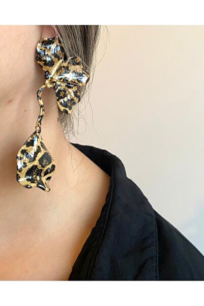 milayk Leopard Dangle Flower Earrings