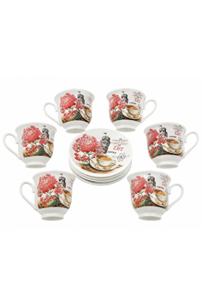 OEM Set 6 Cești cu 6 Farfurii Ceramică