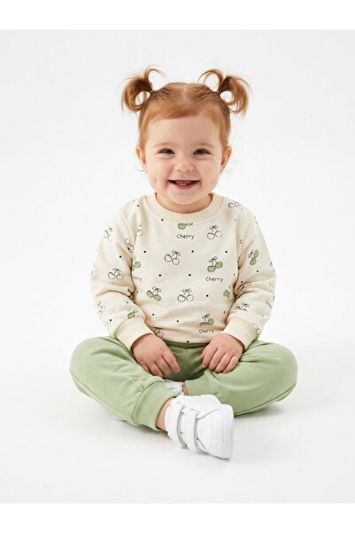 Kids Kingdom Cotton Cherry Detailed 2-Piece Baby Girl Set