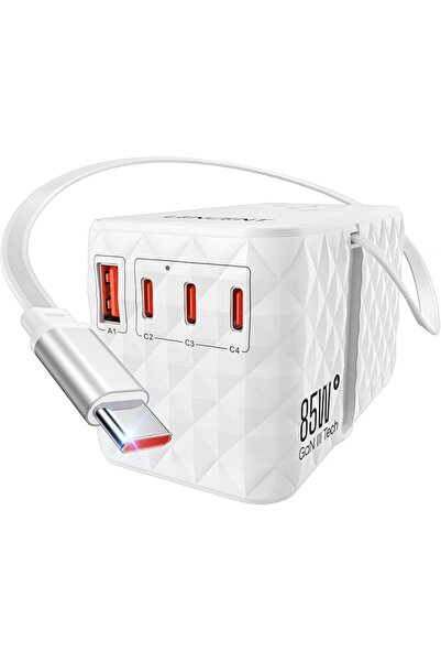 GENERAL Lansent 100W International Travel Power Adapter 2 Usb-A and 2 Usb-C P...