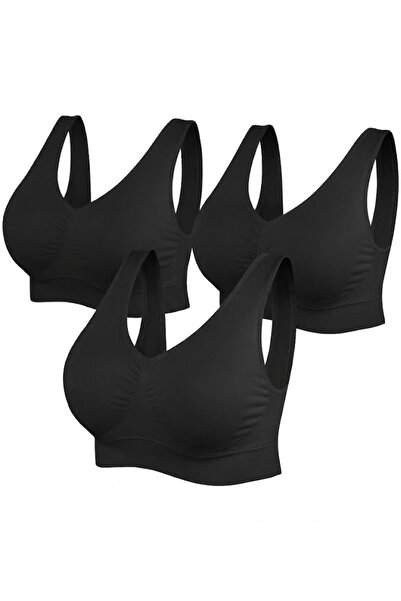 Generic Brand Women's Comfortable Sports Bra 3*Removable Pads - Black |   Med...