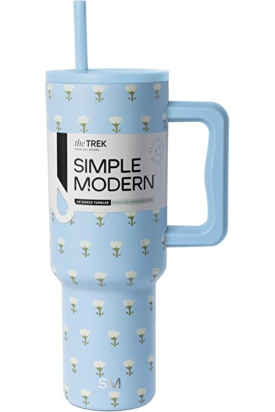 Simple Modern كوب معزول سعة 30 أونصة مع مقبض وغطاء بقشة |   كوب معزول قابل لإ...