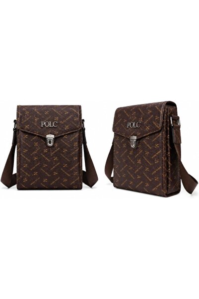 TERRION Men's Crossbody Bag for Men, Brown Shoulder Bag with Adjustable Strap...