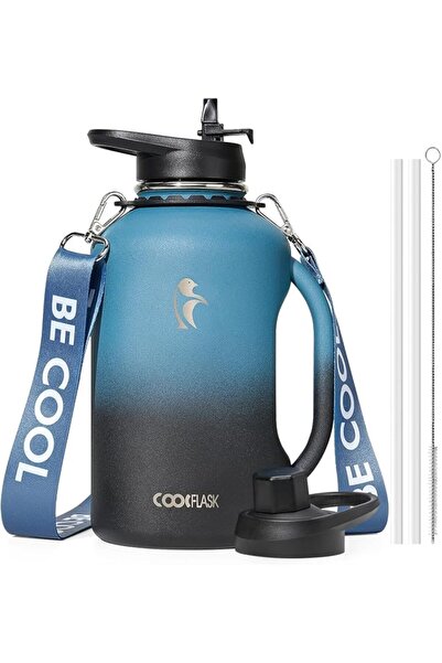 GENERAL 1.9L Cool Flask Water Bottle, Double Wall Insulated Stainless Steel M...