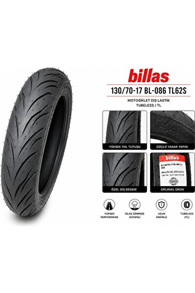 Billas 130/70-17 BL-086 TL62S Motorsiklet Dış Lastik