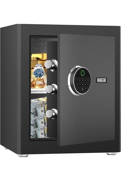 GENERAL Hsjcjs Biometric Fingerprint Safe Box, Home Safe with Digital Keypad,...