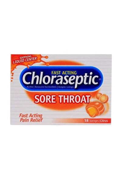 chloraseptic Fast Acting Sore Throat Lozenges, Citrus, 18 Count