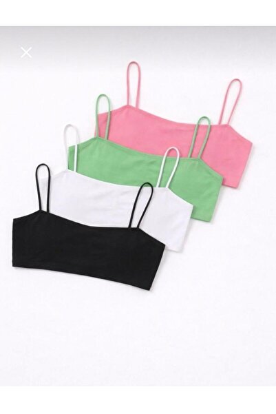 ARMAĞANİKA Women's Colorful 5-Pack Spaghetti Strap Padded Sports Bra Half Tan...