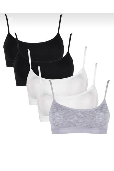 ARMAĞANİKA Women's Colorful 5-Pack Spaghetti Strap Padded Sports Bra Half Tan...