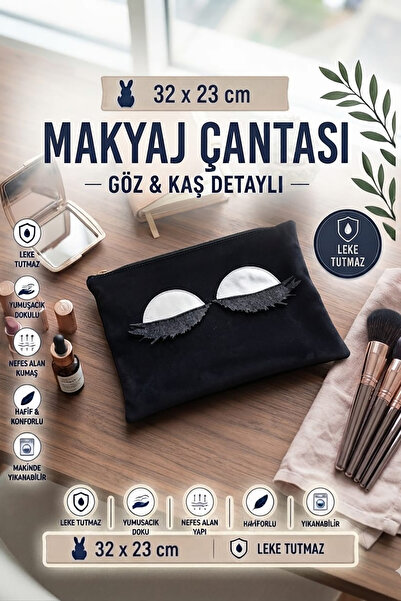 Nisahometeks Makeup Bag (Velvet Fabric 32 X 23 cm)