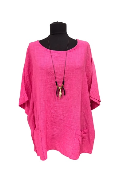PHUTİ COLLECTION Italian Cotton Blouse with Collar