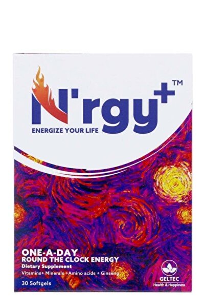 Geltec N'rgy+ Energy Supplement Enhanced Vitality With Vitamin B Complex & Gi...