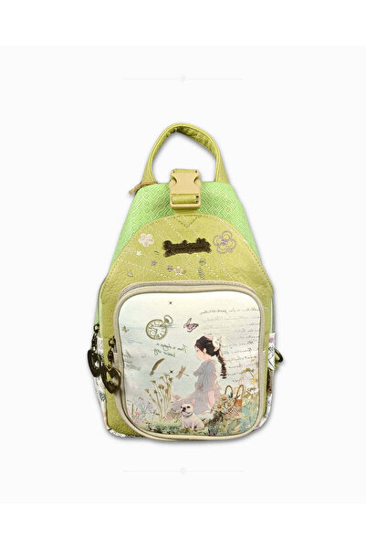 Sweet Candy Rucsac cu păpușă, buzunare exterioare și 2 fermoare pentru femei