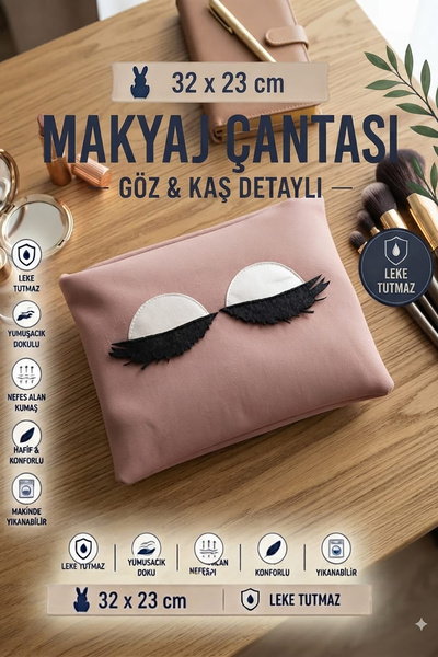 Nisahometeks Makeup Bag (Velvet Fabric 32 X 23 cm)