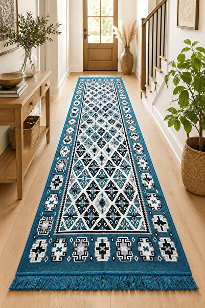 Horecahome Covor țesut, cu două fețe, dimensiune 80 x 300 cm H&H 303