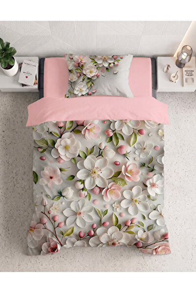 hediyevita Gift Duvet Cover Spring Flowers Themed Single Duvet Cover Set