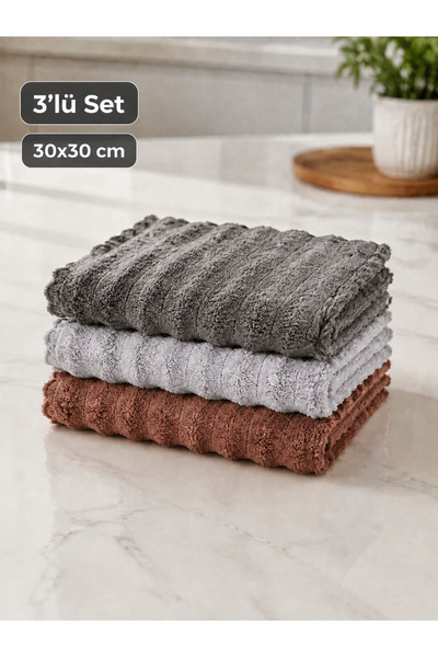 EcoVibe 3-Pack Microfiber Cleaning Cloth Soft Textured Non-Scratch Dusting an...
