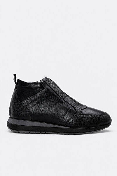 FAST STEP Genuine Leather Fur Navy Blue Leather Navy Blue Floter Men's Sports...