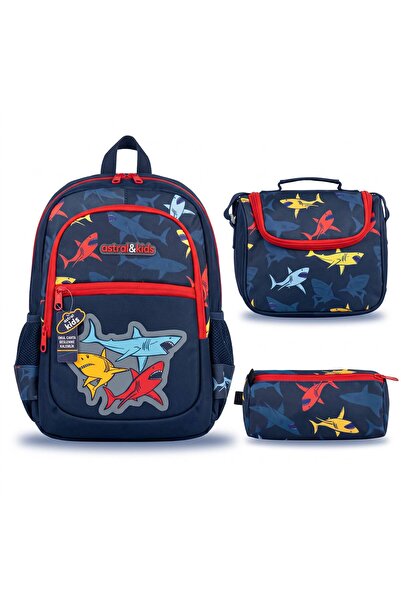 ASTRAL New Trend 3-Piece School Bag Set Backpack Lunch Bag Pen Holder