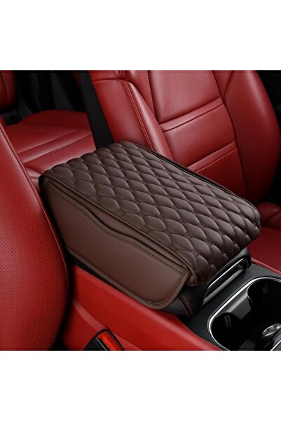 GENERAL Car Center Console Protective Cover with Side Pockets Leather Armrest...