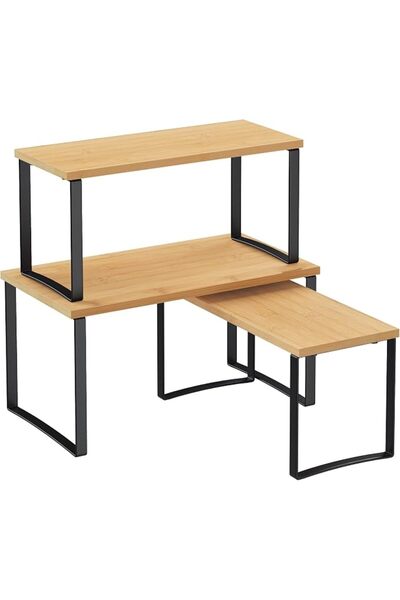 GENERAL 4-Tier Cabinet Organizer Shelving Unit Made of Metal and Engineered W...