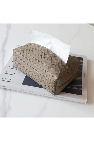 GENERAL Tissue Box Cover Rectangle PU Leather Tissue Holder Facial Tissue Cas...