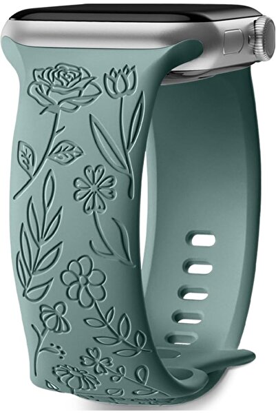 Upeak Floral Engraved Strap Compatible with Apple Watch Band 38mm 40mm 41mm f...