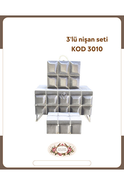 KOD-3010 ÜÇLÜ ÇANTALI NİŞAN SETİ